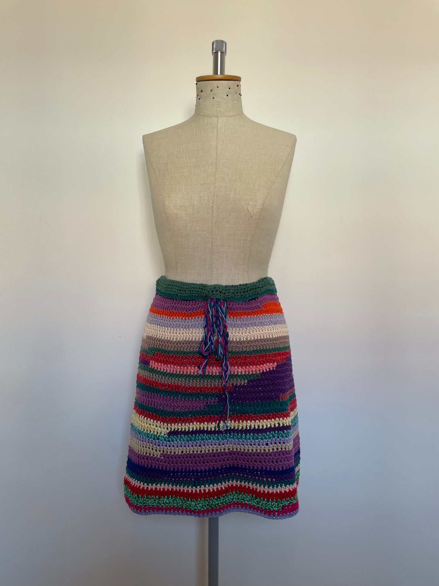 mini skirt striped colourful