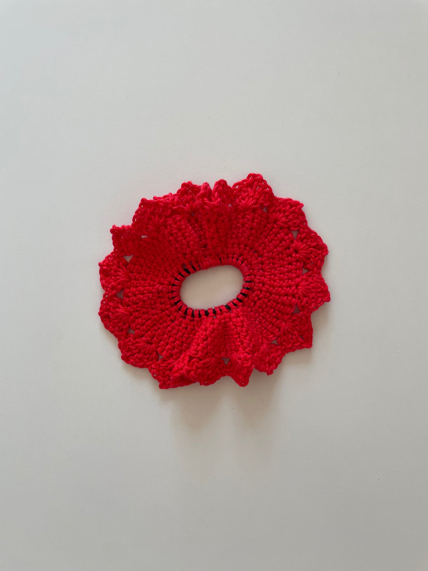 scrunchie cotton red