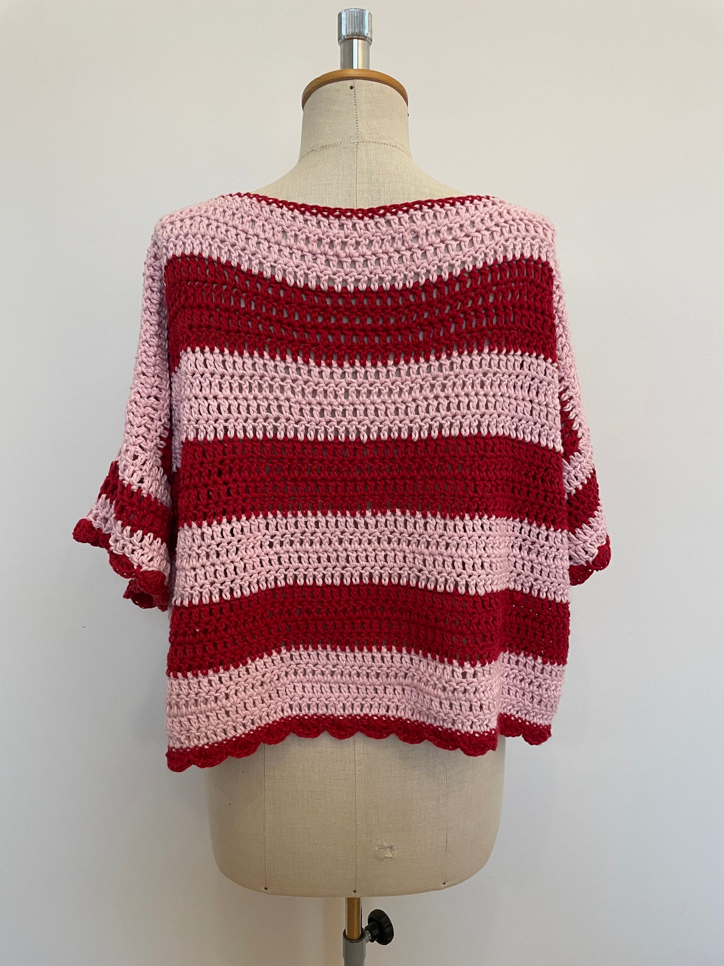 short cotton red pink