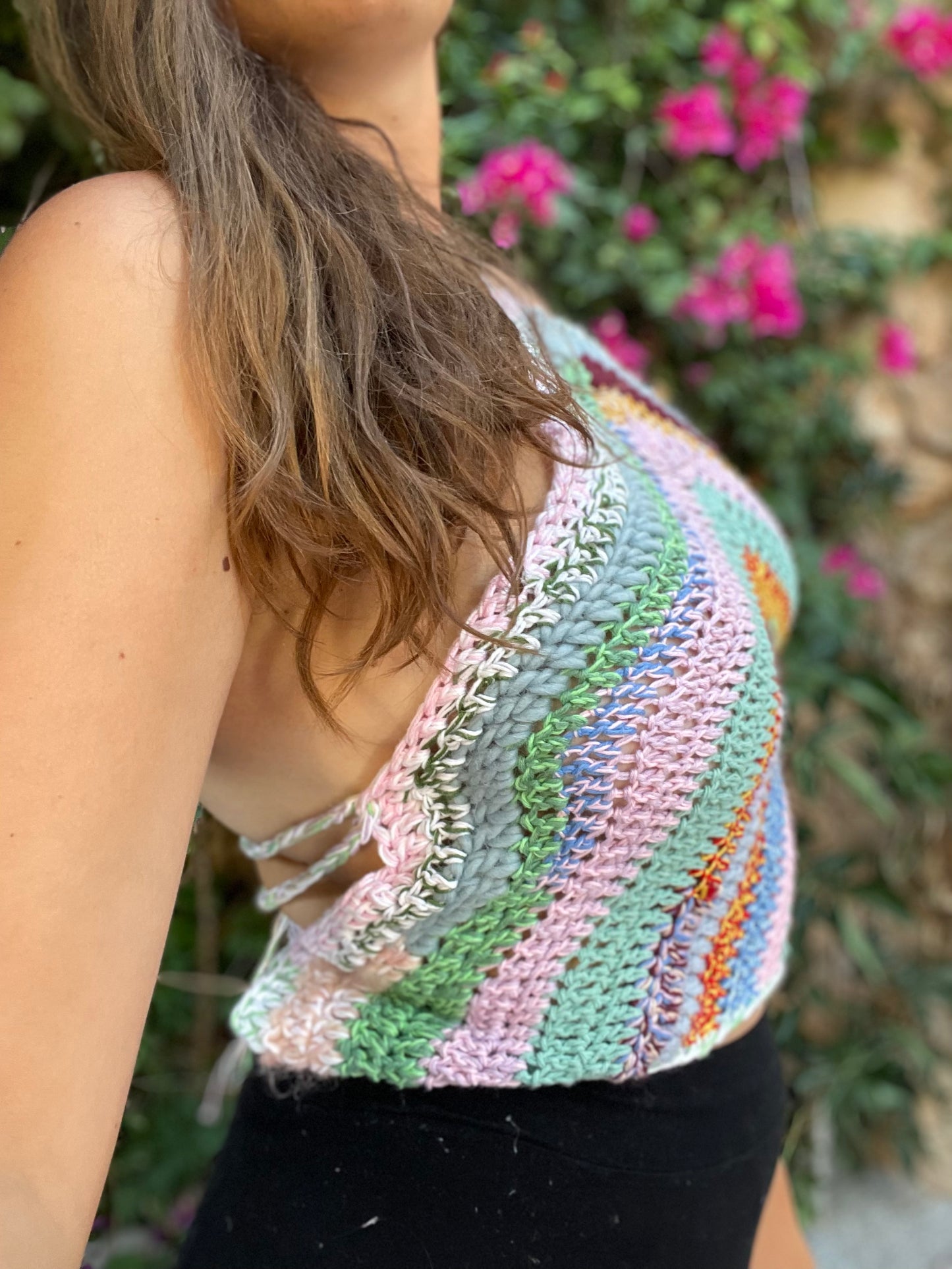 trinagle top cotton colourful