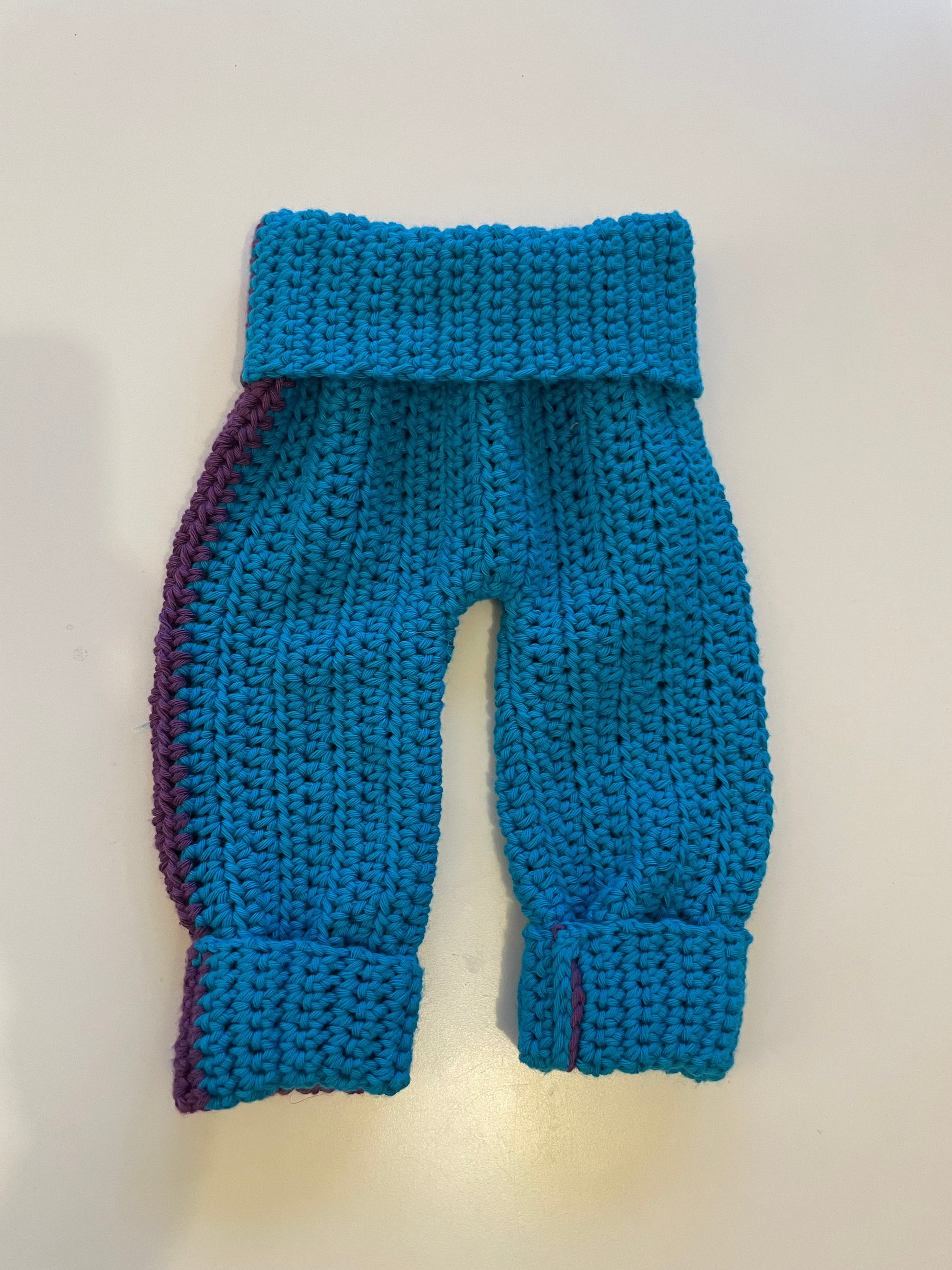 baby pants blue purple cotton 
