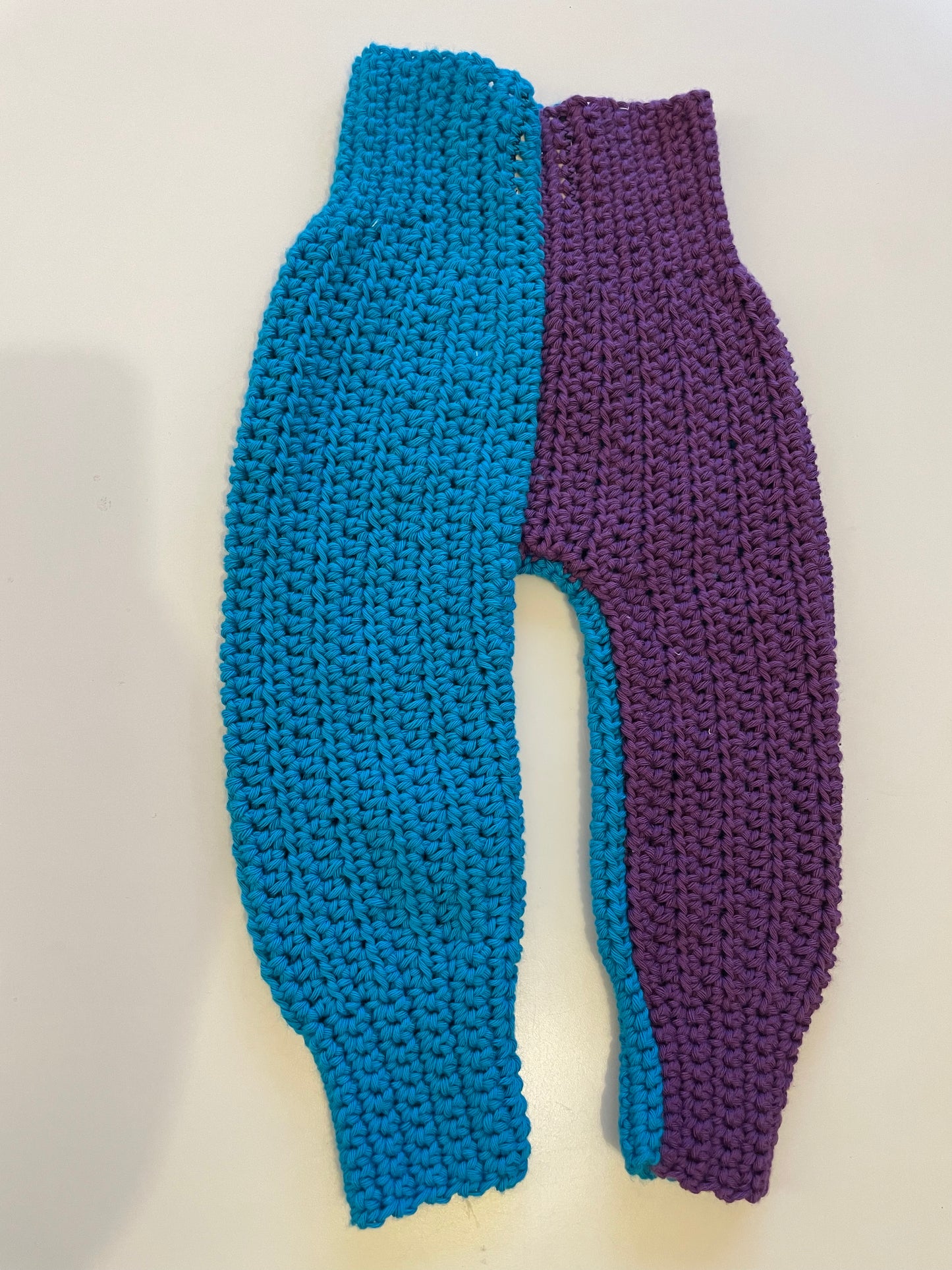 baby pants blue purple cotton 