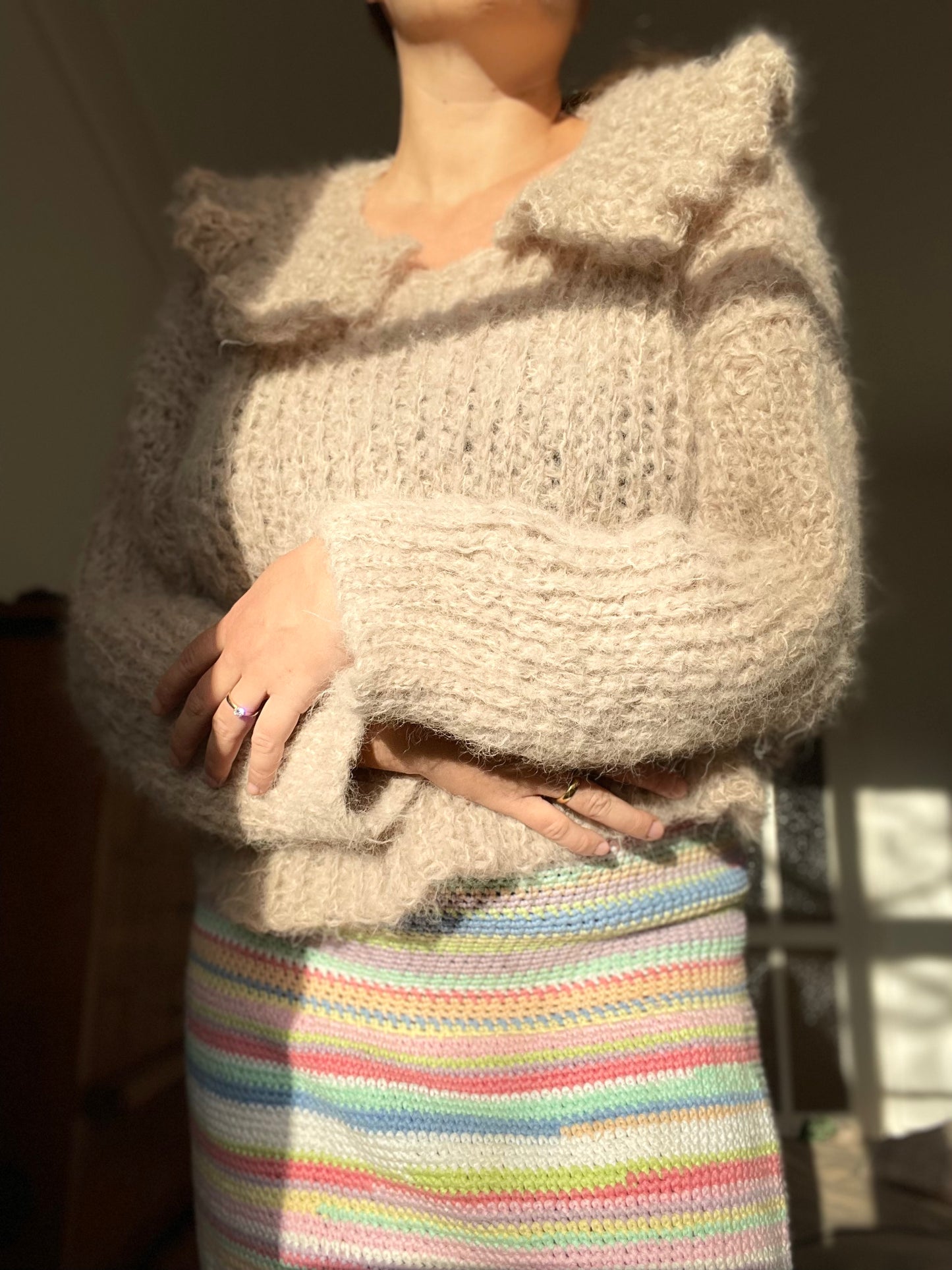 alpaca sweater beige