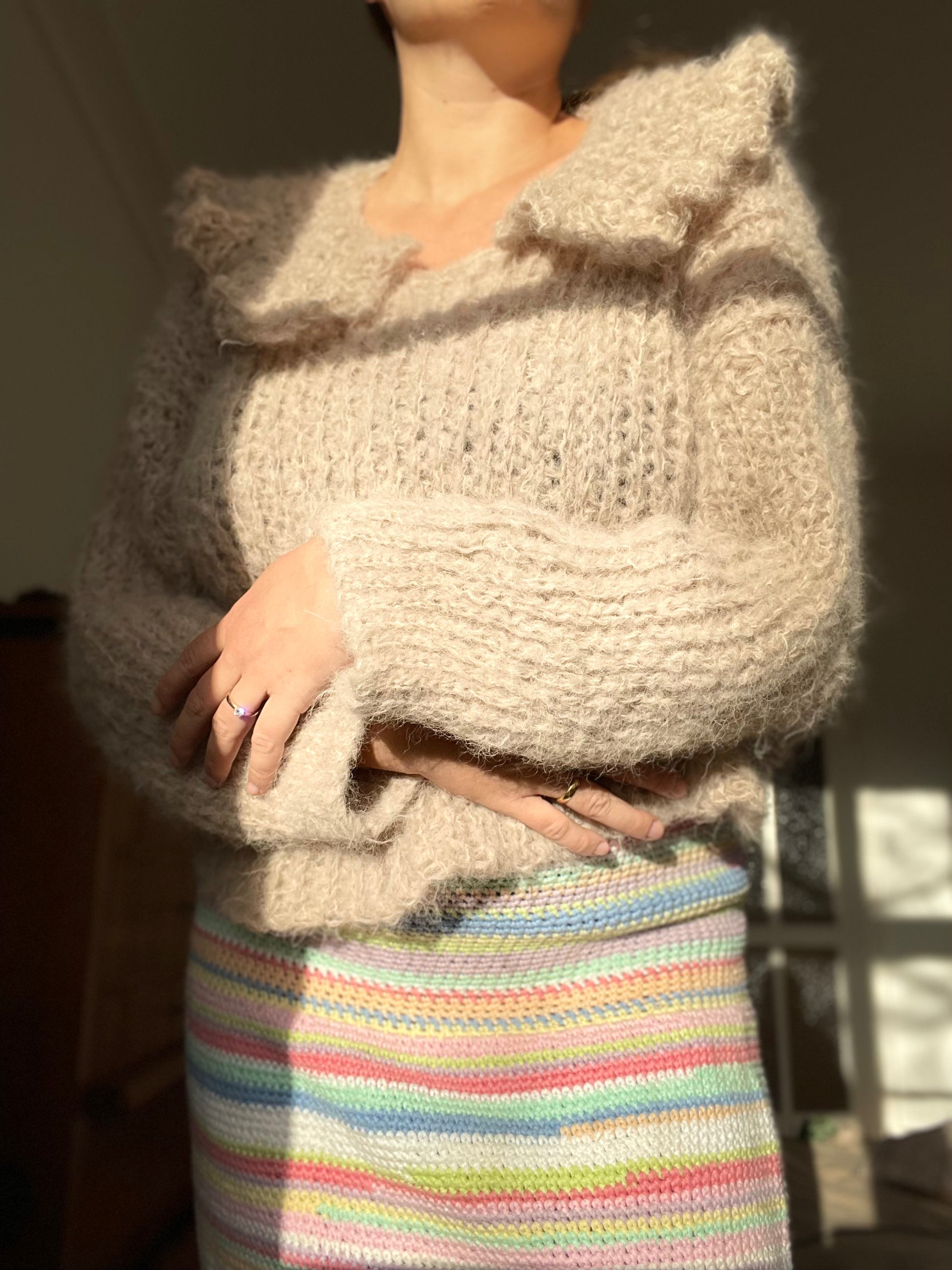 alpaca sweater beige