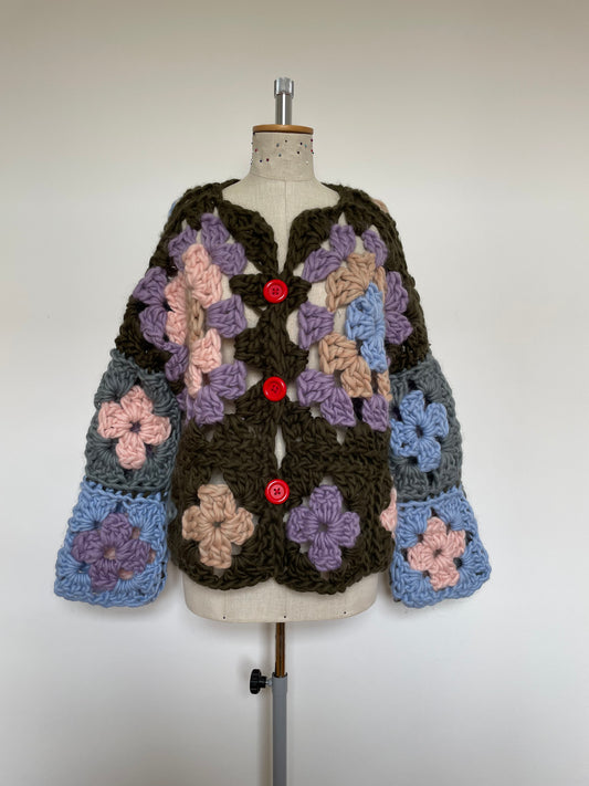 cardigan wool granny square 