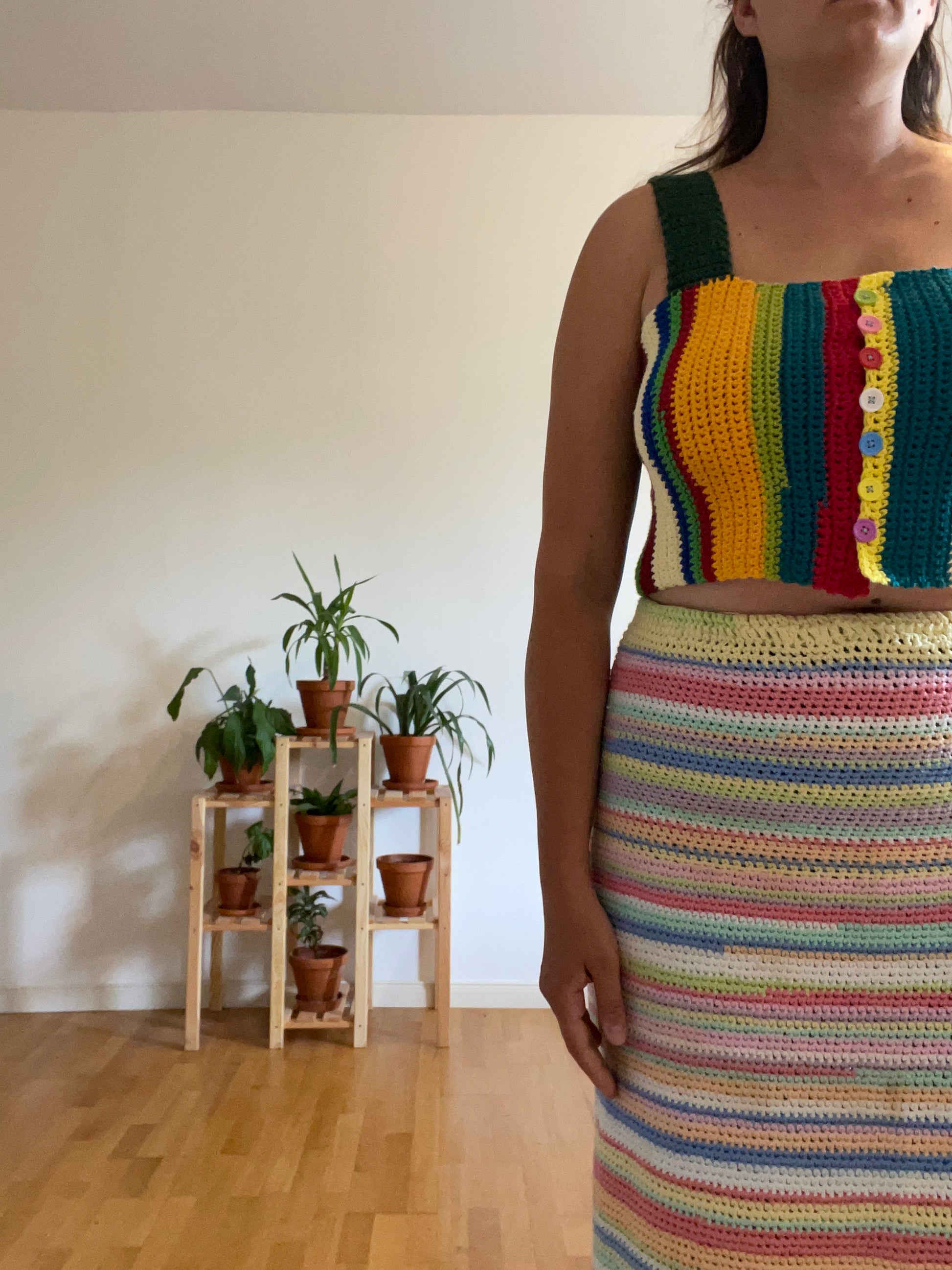 crop top cotton colourful