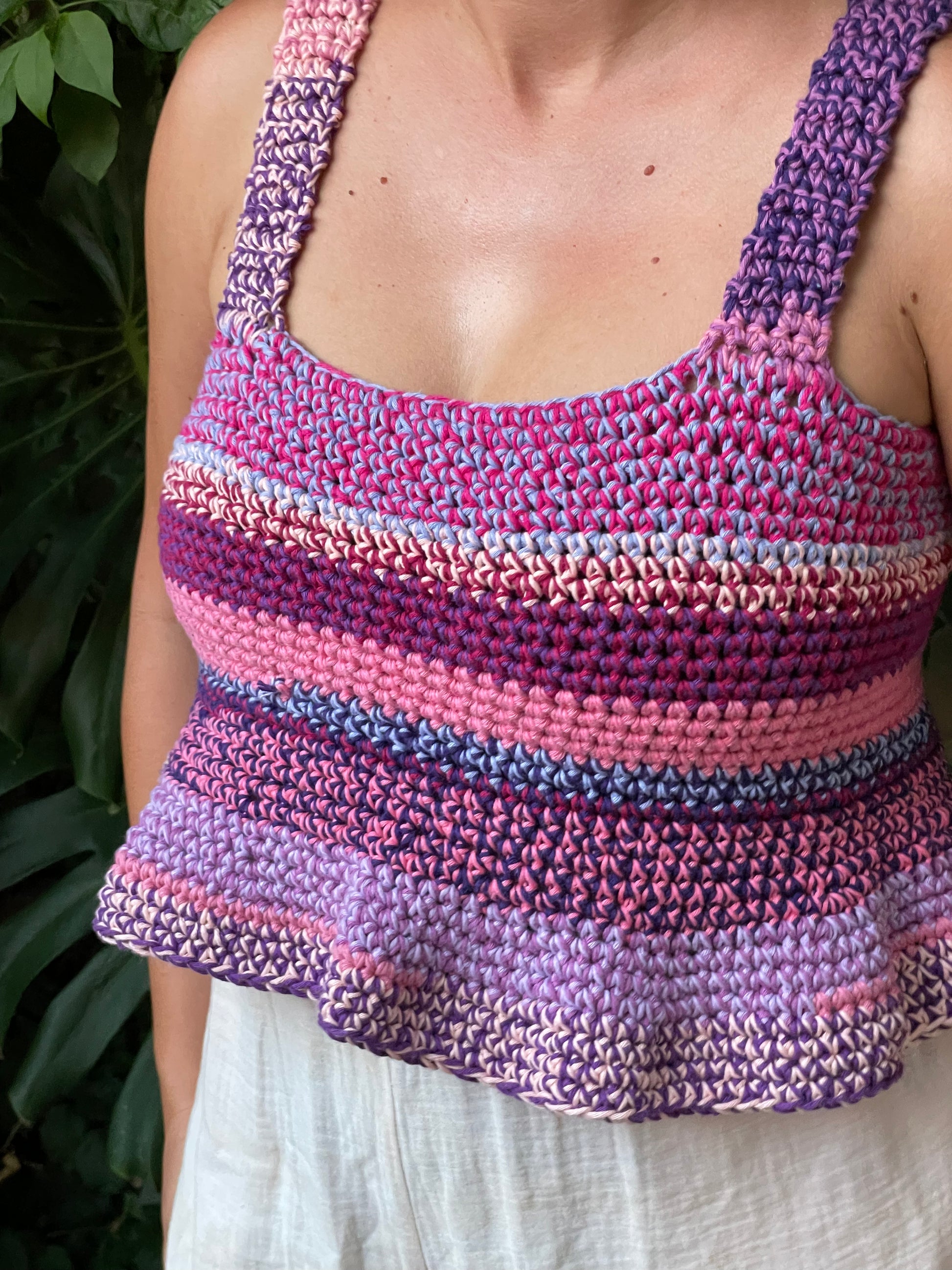 agostudio crop top ruffle detail purple