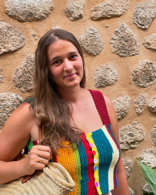 crop top cotton colourful