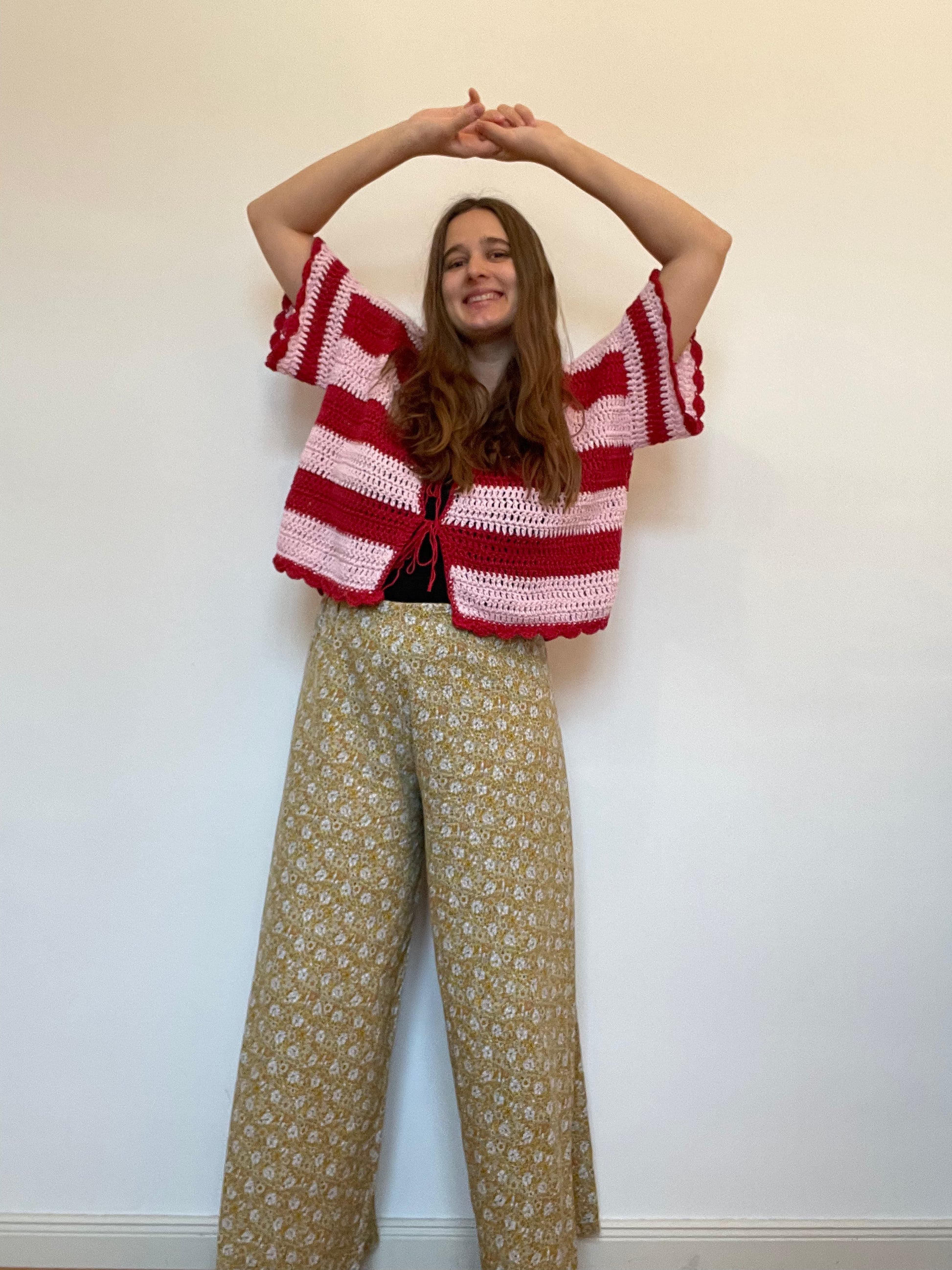 shirt cotton red pink 