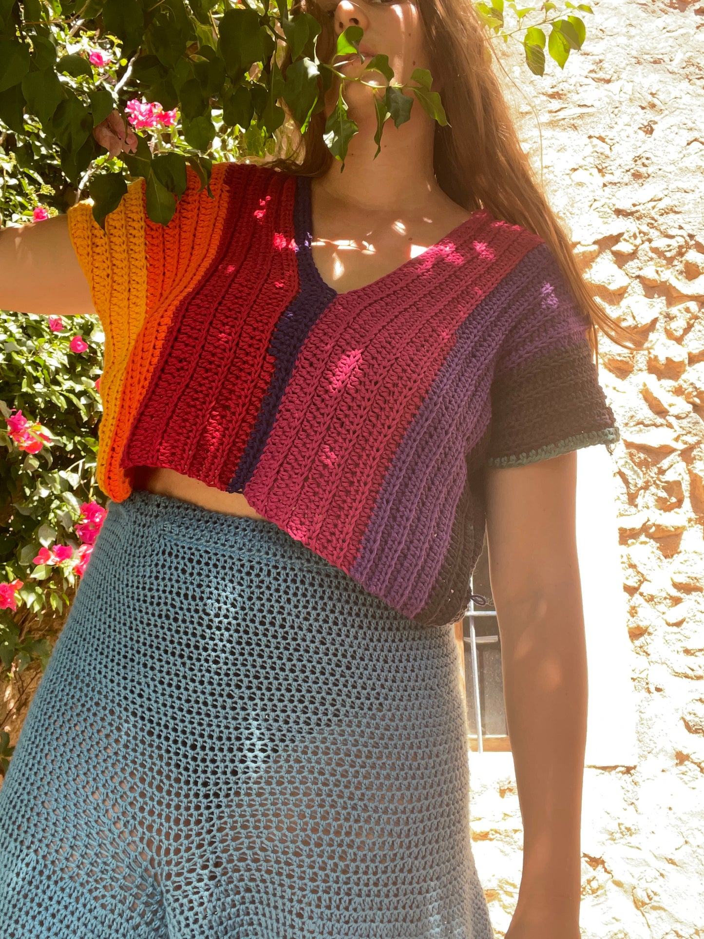 shirt cotton striped colourful