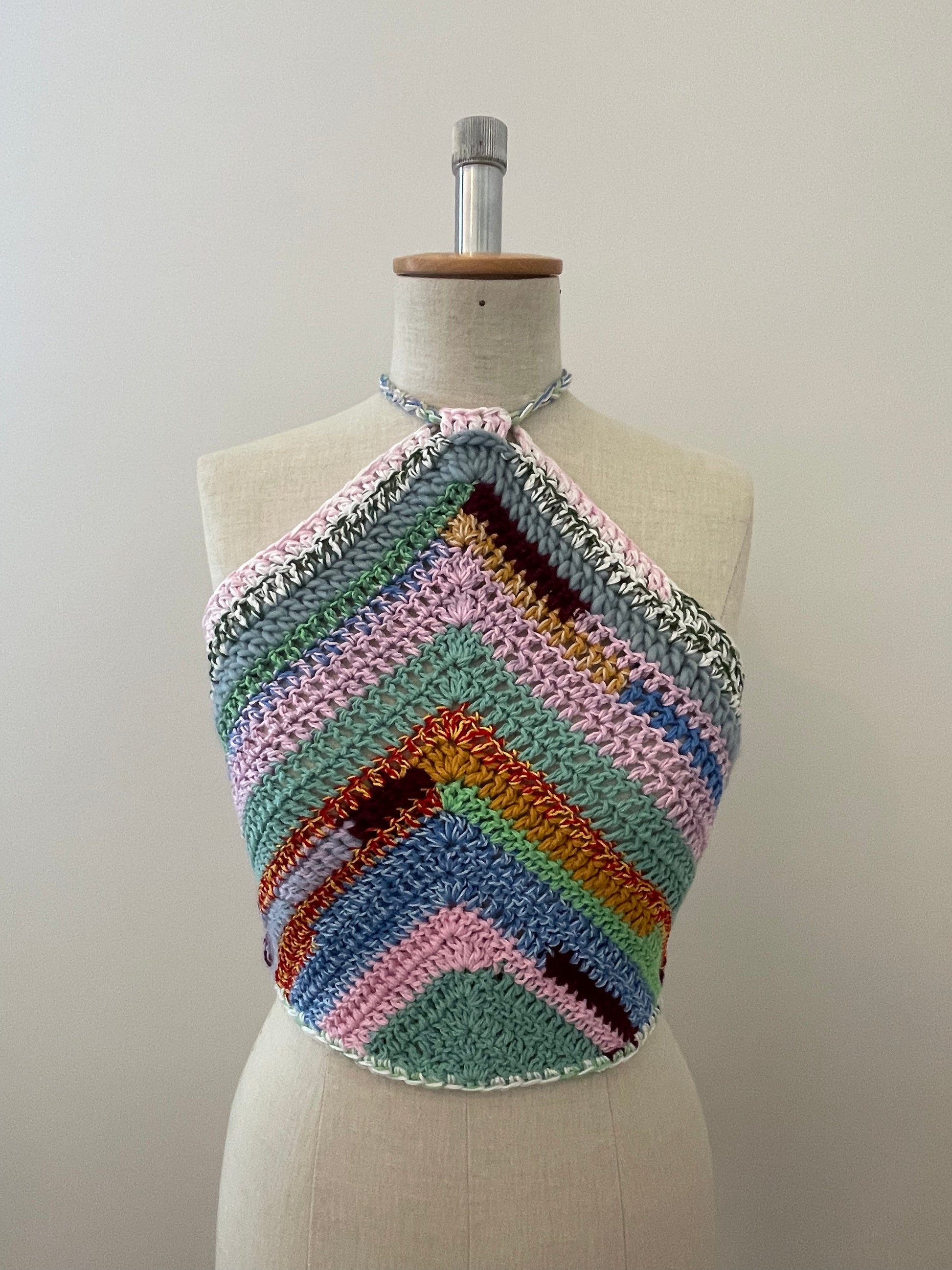 triangle top cotton colourful 