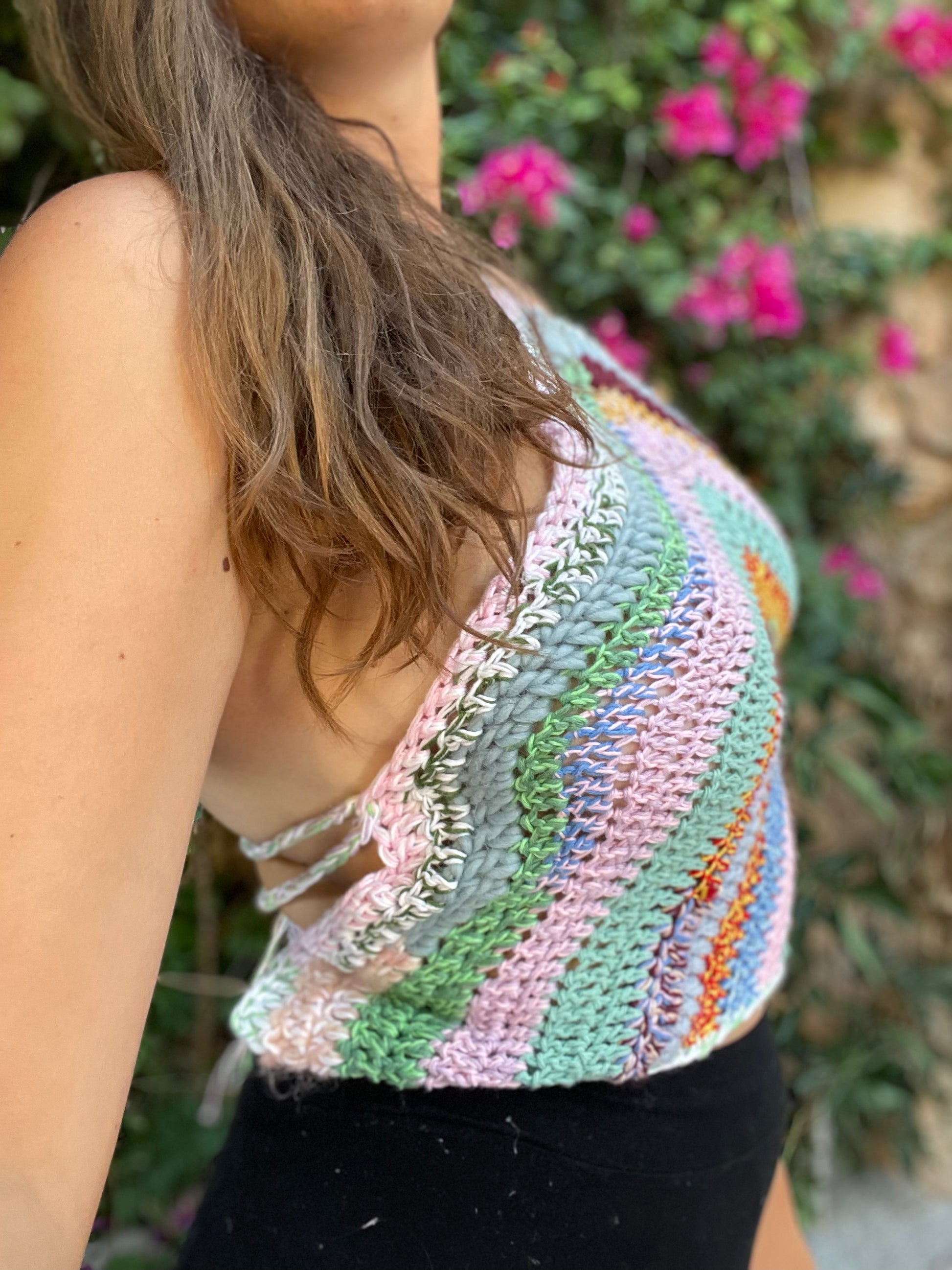 trinagle top cotton colourful