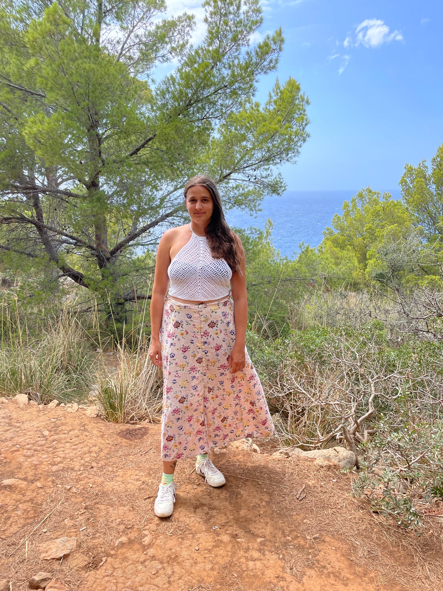 trinagle beach top white 