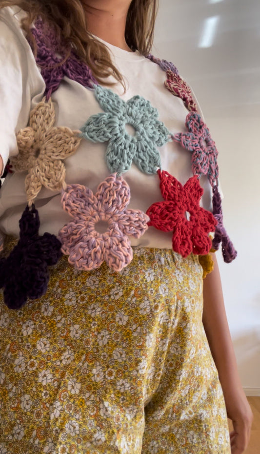 vest cotton floral colourful