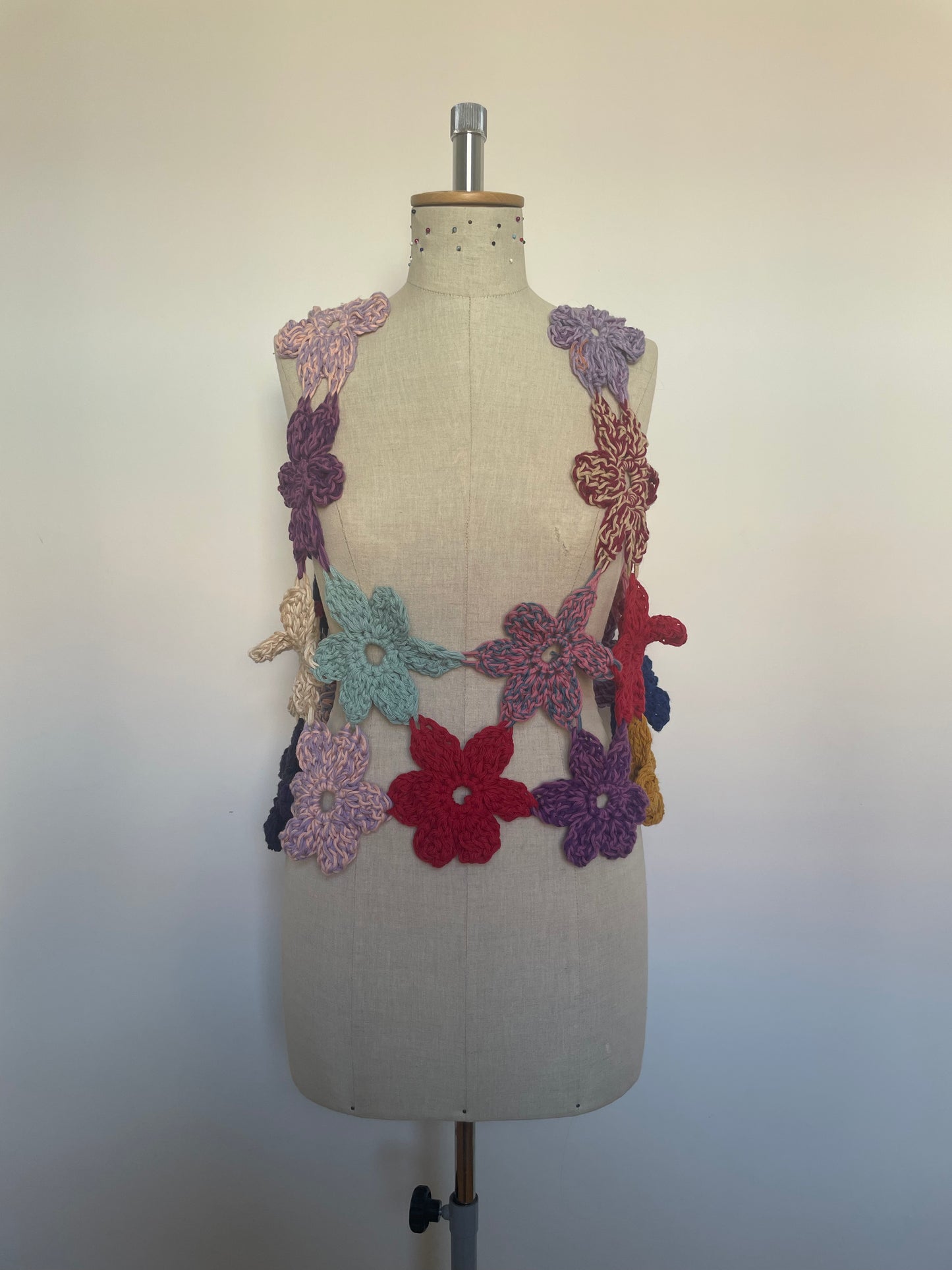 vest cotton floral colourful