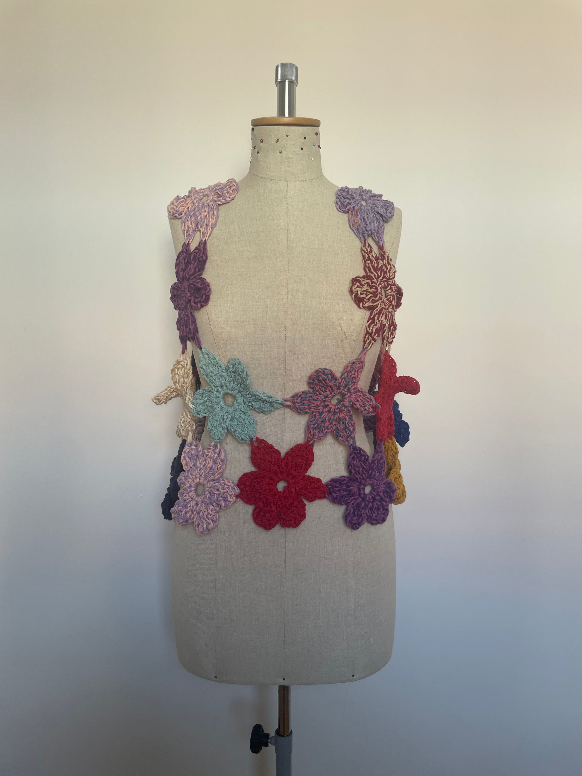 vest cotton floral colourful